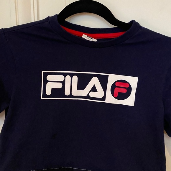 Fila Navy Cropped T-shirt - Picture 2 of 4